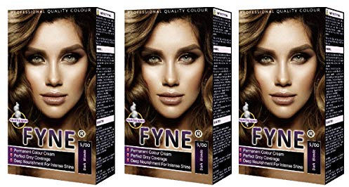 FYNE Dark Blonde Permanent Hair Dye for Women – Pack of 3 - Home Hair Colour Cream with Built-in Conditioner - Gentle, Long-Lasting, Suitable for All Hair Types - Achieve Salon-Quality Results at Home