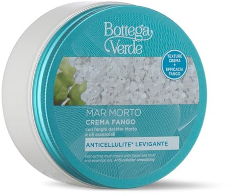 Bottega Verde - Crema Fango Corpo, con Fanghi del Mar Morto Anticellulite, 200 ml, Azione Tonificante e Levigante, Senza Risciacquo