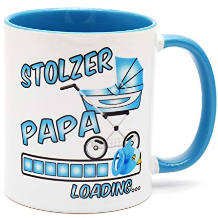 Stolzer Papa Loading Tee Tasse Kaffee Becher Geschenk für werdenden Väter Du wirst Vater Überraschung Baby zukünftiger Verkündung Schwangerschaft Schwanger Glückwunsch bald Mädchen werdender freund