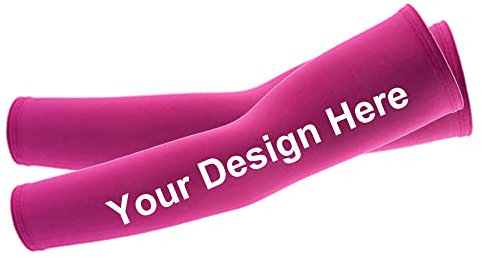 TopTie 1 Paio di Manicotti Braccia Personalizzati per Uomo e Donna, Maniche Sportive a Compressione Personalizzato per Calcio, Basket e pallavolo