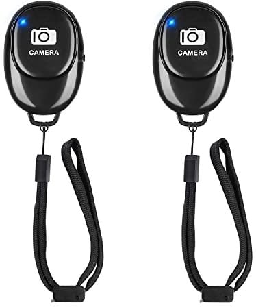 Telecomando per fotocamera del telefono (2 pezzi) per foto e video, scatto remoto per fotocamera wireless, compatibile con iPhone/Android/iPad/tablet, con cinturino da polso regolabile