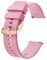BISONSTRAP Uhrenarmband 18mm, Silikon Uhrenarmbänder mit Schnellverschluss für Männer Frauen (Rosa, Roségoldene Schnalle)