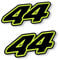 Adesivo Lewis Hamilton 2022 Auto 44 F1 Formula 1 Giallo Fluorescente Nero (Nero)