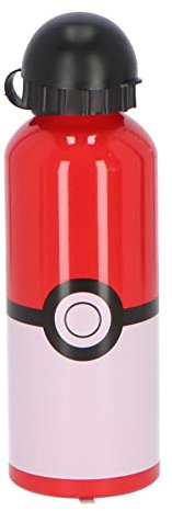 HOVUK Aluminium Water Bottle 500ml, Red Kids Sports Water Bottle 21cm, Leak Proof Screw Lid, Reusable and BPA Free School, Traveling, Camping and Picnic Gift