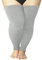 COZYOFFI Women's Plus Size Leg Warmers Knit Over Knee High Footless Socks for Thick Thighs, C04-light Grey