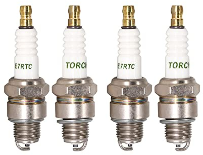 TORCH 4pcs E7RTC Zündkerze Ersetzen für N GK 6422/BPR7HS 7022/BPR6HS 5111/BP7HS, für 5379/IWF22 4022/W22FPR-U, für 8814 RL82YC/814 OE064 5939/QL78YC, für WR6BC WR7BC WR7BC+, OEM