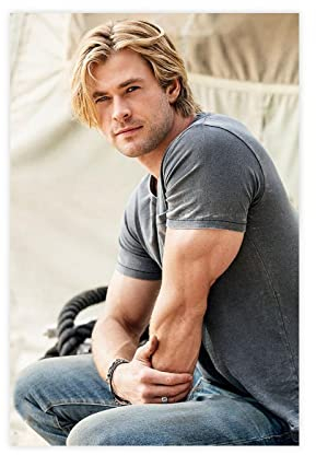 Schauspieler Chris Hemsworth 4 Leinwand-Poster, Schlafzimmerdekoration, Sport, Landschaft, Büro, Raumdekoration, Geschenk, ohne Rahmen, 30 x 45 cm