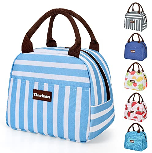 Kato Tirrinia Mittagessen Taschen für Frauen Männer, Isoliert Mittagessen Tote Tasche für Mädchen, Lunch-Box für Erwachsene & Kinder, Große Kühlung Mittagessen Tasche für Arbeit/Schule/Picknick, Blue
