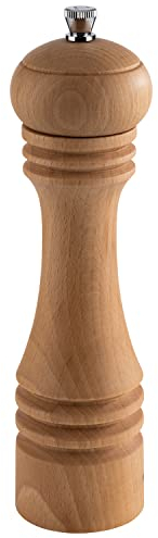 APS 40576 Salzmühle aus Buchenholz, Keramikmahlwerk, Ø 6 cm, Höhe 23 cm