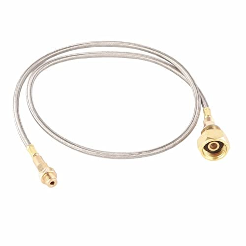 Camping Gas Adapter with Flexible Extend Hose – Stove Converter for German LPG Ideal for Connecting Gas Canisters to Stoves, Fuel Connection for Outdoor Cooking and Camping Adventures