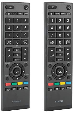 2PCS TV-Fernbedienung, Universal Wireless TV Controller, Super Power Saving Ersatzfernbedienung, Fernbedienung für CT-90326 CT-90380 CT-90336 CT-90351