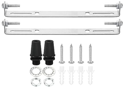PATIKIL 170mm Lampenhalterung Decke Kit 2 Set Deckenhalterung Lampe Stahl Querleiste für Haus Büro Hängeleuchte Wand mit Schraube Unterlegscheibe Muttern Kit