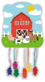CONVER PARTY Piñata Farm Animals - Partyartikel - Kinderpartys, Geburtstage und Feiern - Dekoration 33 x 28 cm