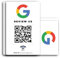 MESSAGENES | PVC-Karte Bewertung auf Google QR-Code und NFC | Google Bewertung Aufsteller | PACK 2 Einheiten| Schilder Bewertung NFC und QR Code | Google Review Card NFC | Google Bewertung Aufsteller