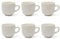 Excelsa Fashion White Set 6 Tazze Tè Bianche, Ceramica, Capacità 250 Ml.