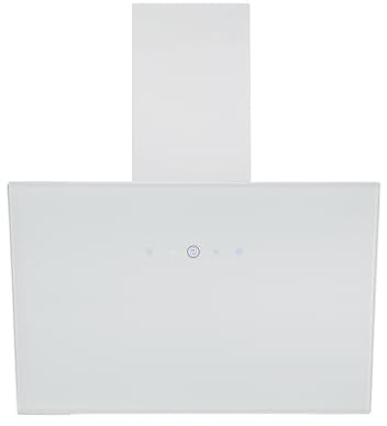 FIREGAS Campana extractora 60cm, 578 m³/h, Motor sin escobillas, Digital touch, 9 velocidades, LED, Recirculante y Extracción, Incluye filtro de carbón, Campana Inclinada Cristal, Blanco