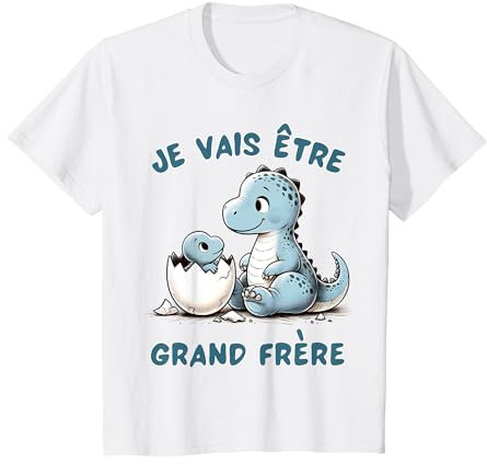 Enfant T-Shirt Dinosaure Grand Frère - Cadeau Annonce Grossesse T-Shirt