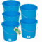Novaliv 5 Stück Eimer 5L Blau mit Maßeinteilung - Putzeimer 5 Liter ? 22,5 cm Praktischer Allrounder mit Skala für Haushalt & Garten ideal als Haushaltseimer, Wassereimer, Wischeimer, Bucket