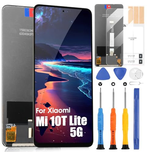 Pantalla LCD para Xiaomi Mi 10T Lite 5G M2007J17G LCD Pantalla Táctil Asamblea Reemplazo de Cristal Digitalizador con Kit de reparación (6,67, no para Mi 10T 5G)