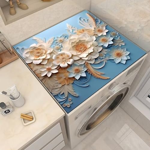 BALAMLB Housse Machine à Laver Top, AntidéRapant Housse De RéFrigéRateur,Couvercle de sèche-Linge, AntipoussièRe, SèChe Rapide,Facile Nettoyer, pour Dessus Laveuse SéCheuse P,30x40cm