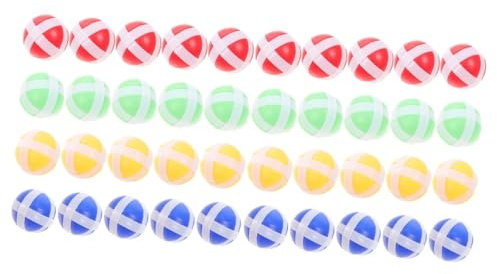 Vaguelly 40 STK Klebrige Bälle Für Dartspiel Dartscheibe Klebrige Bälle Haken Und Schleife Klebriger Ball Klebrige Kugeln, Die An Die Decke Hängen Dartspielzubehör Für Kinder Spielzeug Pa