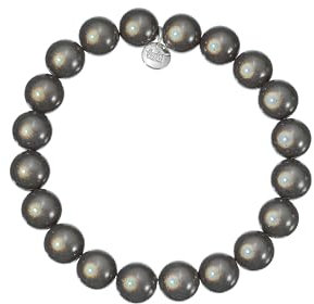 Leslii Reflective Pearls Perlen-Armband Magic 3D-Effekt (Grau Ø 12mm)