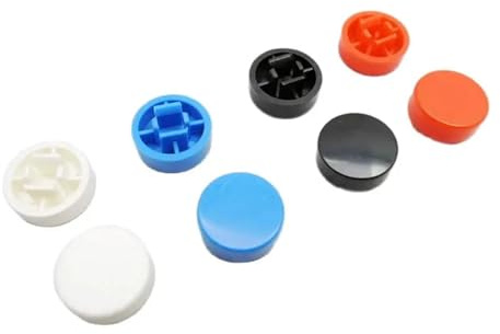 40pcs A37 Tactile Push Button Switch Cap for 12 * 12 * 7.3mm tact Switchs red black blue white(M)