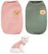 Bieiyhe 2pcs Haustier Kleidung Katze,Hundepullover Kleine Hunde Baumwolle,Katzenpullover Waffel,Ärmellos Pullover Katze,Haarlose Katze Kleidung für Kleine Mittelgroße Hunde und Katzen -Grün+Pink-L