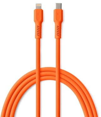 FOREVER Colorum USB C auf Lightning Kabel 1,8m - 2.4A Orange - Lightning USB C Kabel für Laden und Datensynchronisation 480 Mbps - Kompatibel mit iPhone, iPad, iPod und Smartphone