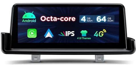 XTRONS 10.25 Zoll IPS-Bildschirm Android 14 Autoradio Octa Core 4+64GB Eingebautes 4G LTE WiFi GPS Bluetooth Car Play Optional DAB DVR OBD TPMS Für BMW 3er E90 Ohne Originalanzeige Linkslenker