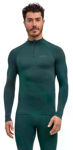 Falke Herren Maximum Warm High Zip Neck Funktionsshirt Langarm