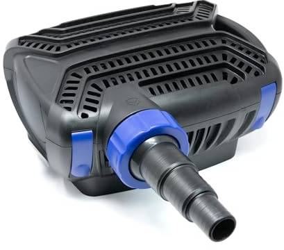 VIALIA Teichpumpe CTF-B 12000 12000 L/h bei nur 100 Watt Tauchpumpe | Energiesparende Filterpumpe für Gartenteich, Mit Trockenlaufschutz & Keramikachse, für Skimmer & Wasserfall