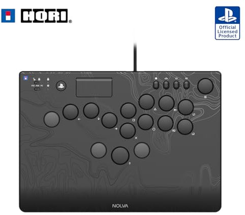 HORI NOLVA Controller Arcade Meccanico All-Button per PlayStation 5, PlayStation 4 e PC – Licenza Ufficiale Sony