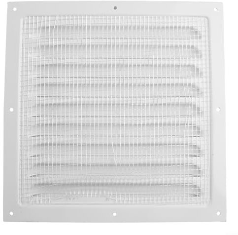 Duct Extractor Grill, Square White Louvered Wall Vent Grille, For Extractor Loft Fan Bathroom Pipe Cover For Wall Ceiling Bedroom Living Room(200x200mm)