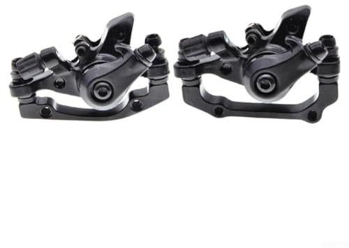 E-Bike Mechanical Disc Brake Caliper Set for 160mm Front and Rear Aluminum Alloy Clip Mountain Bike Road Bike Folding Bike(front and rear brake with2 rotors)