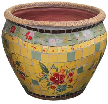 Pot De Fleur D'intérieur Pot De Fleurs Créatif en Mosaïque De Céramique Peinte À La Main, Balcon, Terrasse, Salon, Chambre À Coucher, Ancien Pot De Fleurs Pot De Fleur Extérieur