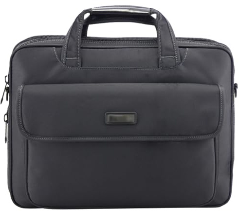 Sac à Ordinateur d'affaires Extensible 39×30×8,5CM Sangle de Valise Fixe Multi-Compartiments Poche Antichoc Tissu Durable Compatible avec Microsoft Surface Laptop Studio,Gris 3294