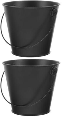 Garneck Bac Récupérateur de Graisse Barbecue Noir 2 Pcs 8x10,5x12 Cm Cuisine Extérieure Collecte Huile Cuisson Résistance Haute Température