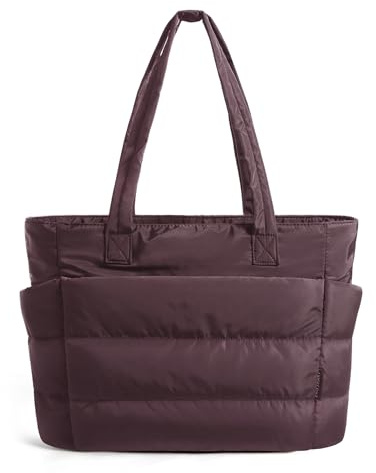 bagsmart Handtasche Damen Arbeitstasche Puffer Shopper Tasche Tote Bag 20L