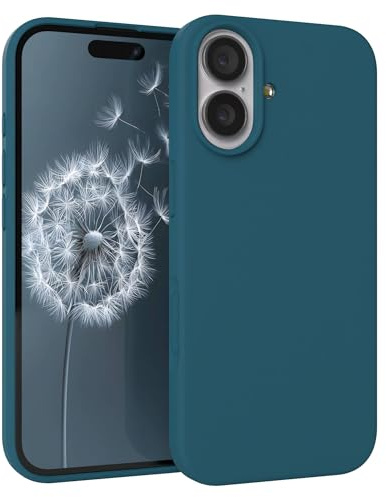 EAZY CASE Premium Silikon Hülle für iPhone 17 - Handyhülle, Stoßfest, Schutzhülle mit Kameraschutz, Kratzfester weicher Mikrofaser-Innenfutter, Slim Liquid Silikon Cover Case Bumper - Petrol Blau
