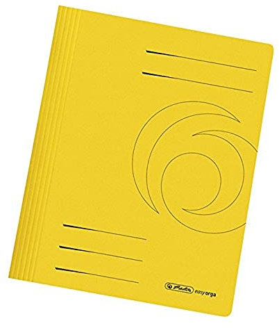 Herlitz 11034303 Schnellhefter A4 aus Karton gefaltet in gelb