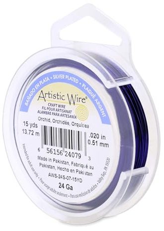 Beadalon 15-Yards Artistic 24-Gauge Silver Plated Orchid Wire