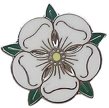 Emblems-Gifts White Rose of York Yorkshire England Pink Sunrise Enamel Pin Badge