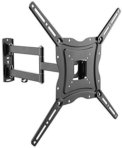 RICOO Soporte TV Pared Giratorio Inclinable Televisión 32-55 (81-140cm) S2244 Brazo Universal Televisor LED/LCD/Curvo VESA 75x75-400x400 Negro