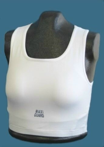 S.B.J - Sportland Top für Damen Brustschutz Maxiguard Weiss, Gr. L