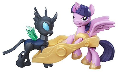 My little Pony Hasbro – B7297 Guardians of Harmony – Prinzessin Twilight Sparkle gegen Changeling – 2 x Spielfiguren mit Zubehör