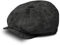 fiebig Stanley 8-Panel Pigskin Flatcap | Schiebermütze aus Leder | Schirmmütze mit Innenfutter (59-L, schwarz)