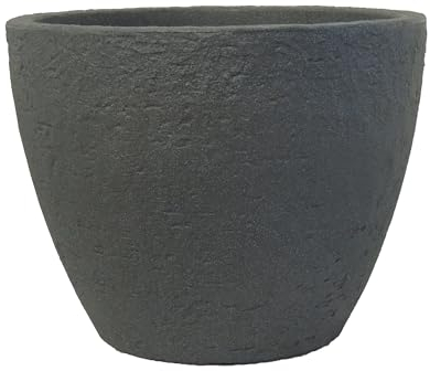 Fioriera Stone rotondo in plastica effetto pietra