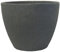 Pot de fleurs rond en plastique aspect pierre - Couleur : anthracite - Diamètre : 50 cm