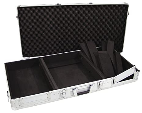 ROADINGER Console universale DIGI-1 2xCD/1xM-12 sil | Flightcase per DJ per 2 lettori CD e un mixer (12)